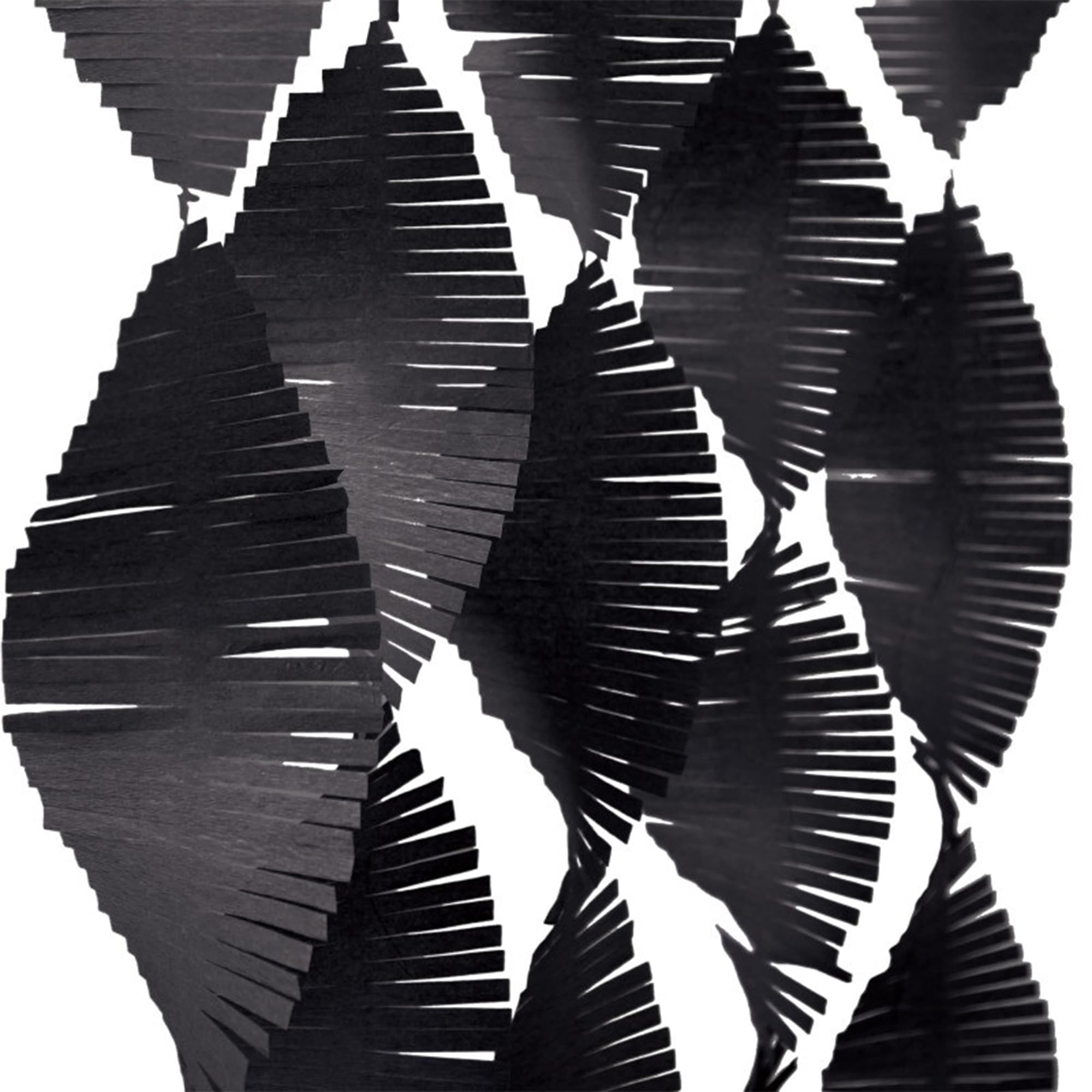 Unique Party 63631 - 9ft Black Tissue Paper Fringe Garland
