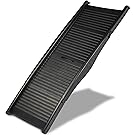 Paws & Pals Auto Dog Ramp Supports up to 150Lbs for Pets Wide Portable Tri-Fold Trunk Back Seat Ladder Step - 60 Inches