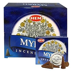 Myrrh Incense Cones and Cone Incense Burner Bundle
