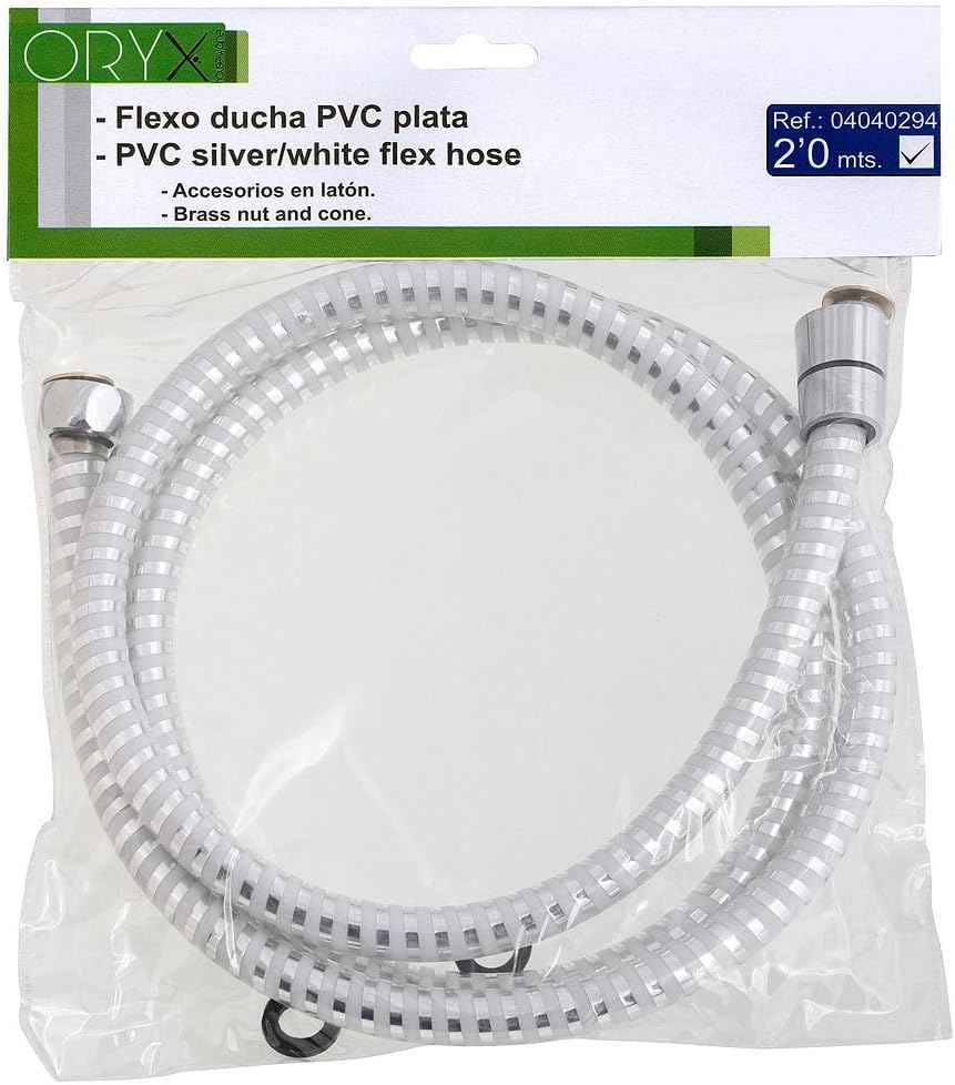 Oryx 4040294 Flexo PVC Shower White/Silver 2 m - Image 3