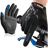 BEACE Cycling Gloves for Men Women - Full Finger Mountain Bike Gloves With Touch Screen and Anti-Slip Silicone Palm - Workout and Road Bicycle Gloves