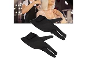 BstXqty 2PCS 3 Finger Barber Glove, Insulated Hair Styling Heat Protector Glove, Curling Iron Gloves, Hairdressing Tools, Sui