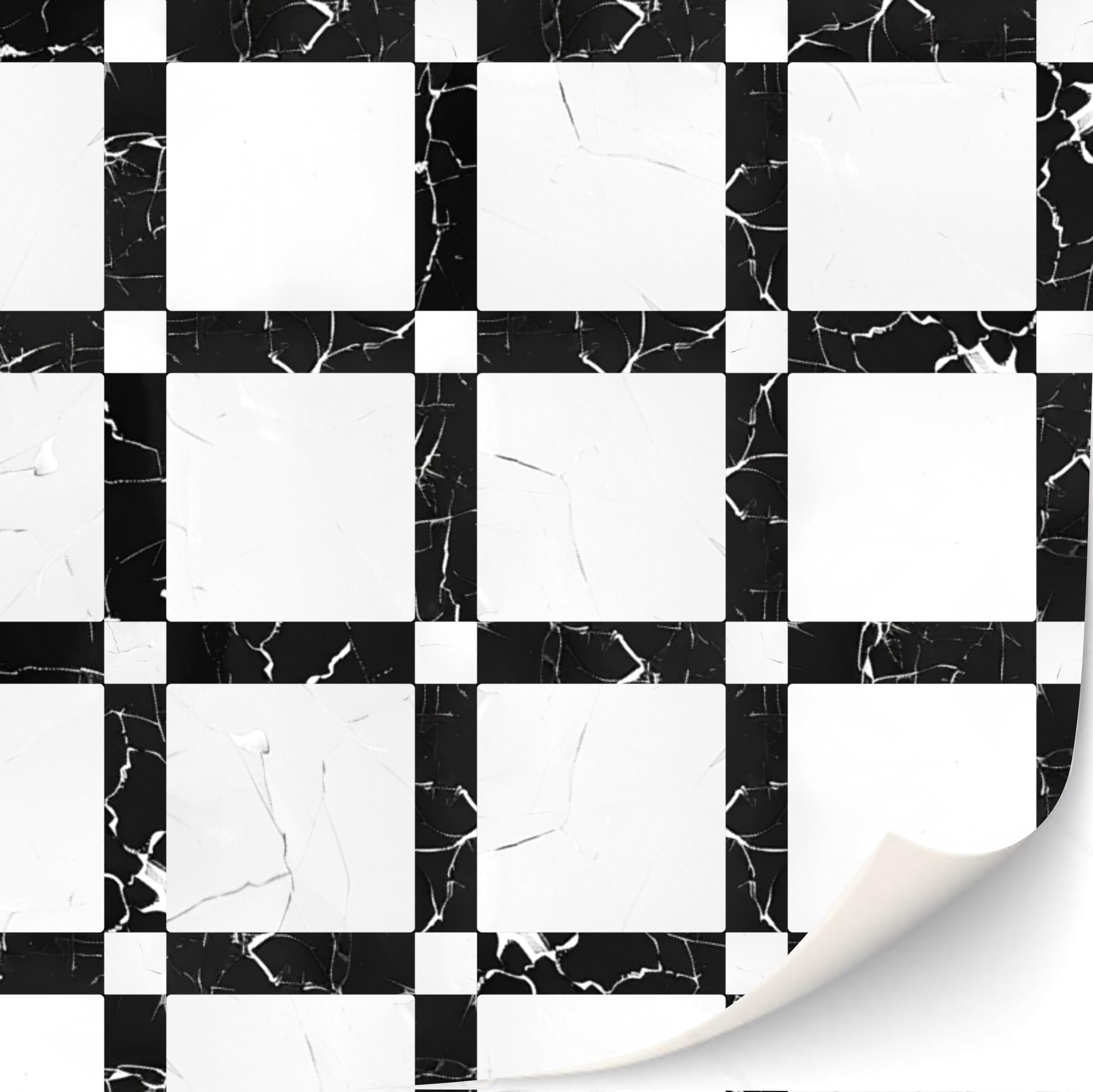 3 Sheets Self-Adhesive 1:12 Scale Dollhouse Floor Tiles (Chenonceau Tile Pattern)