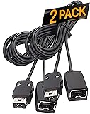 2-Pack of 10ft Extension Cable for [NES / SNES Classic] Controller, SNES, Cords Extender - Best Controller Extension Cable Cord for Nintendo Mini Edition Gaming System Black