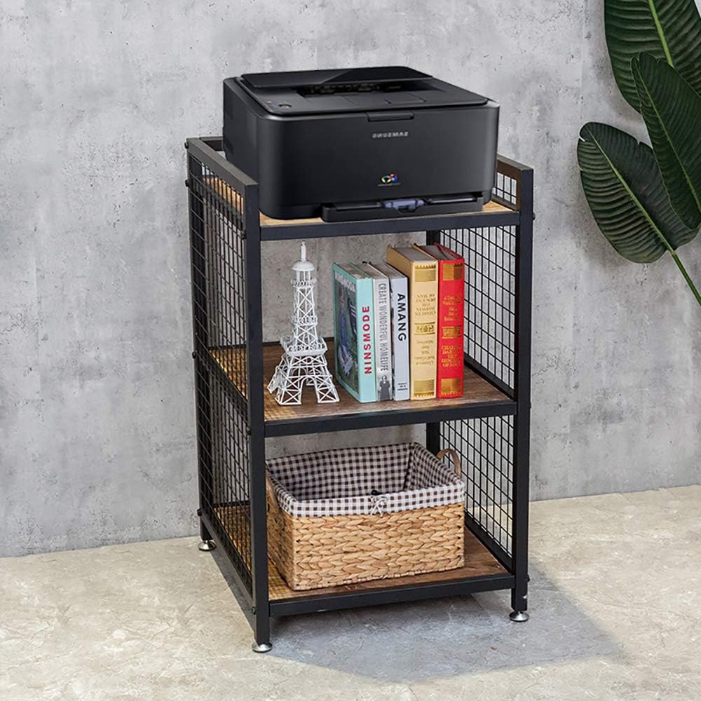 3-Tier Printer Stand, Floor Printer Table, Standing Printer Cart, Office Storage Rack/Shelf , Document Organizer Table, A4 Paper Collection, Suit for Most Printers, 19.3'' x 19.3'' x 34.8'': Electronics