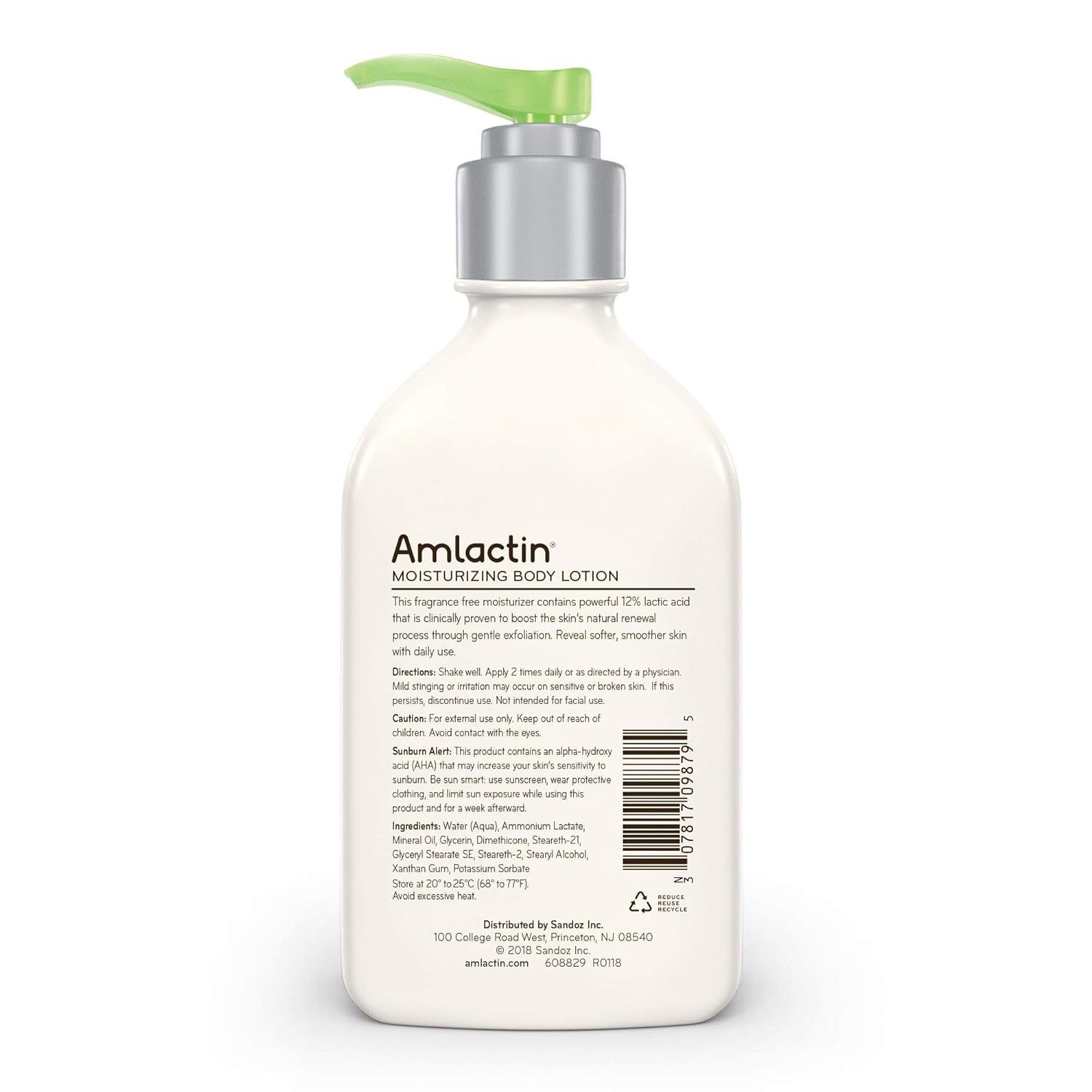 AmLactin Daily Moisturizing Body Lotion, 7.9 Ounce (Pack of 1) Bottle, Paraben Free : Beauty