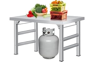 36" x 24" Stainless Steel Folding Table - Commercial Work Table for Home, Kitchen, Restaurant, Garage, Camping, Outdoor, 520 
