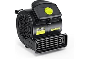 YOWMOFT Air Mover, Powerful 100W Carpet Dryer for Cooling, 550 CFM Floor Drying Fan with 4-Speed & 3 Blowing Positions, Floor