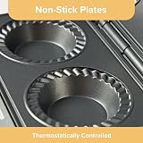 Quest Double Deep Fill Pie Maker 700W Non-Stick 9cm Crimping Edge Cutter view 3