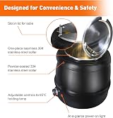 HAKKA 10L Commercial Soup Warmer Electric Kettle Stainless Steel Food view 3