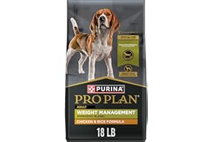 Purina Pro Plan Weight Management Dog Food Dry, Shredded Blend Chicken and Rice Formula - 34 lb. Bag