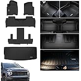 WAYIDSS Floor Mats & Trunk Mat for Chevrolet Tahoe 2021-2024 2025 (Only Fit 7 Seats) with 2nd Row Bucket Seats/GMC Yukon (Not Fit XL),All Weather Protection Car for Chevy Tahoe