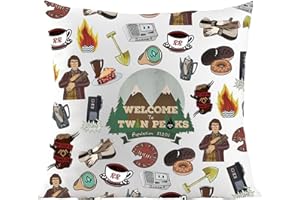 TV Show Inspired Welcome to Peaks Throw Pillow Cover Cushion Case 90s TV Series Merchandise Home Decor Gift (Welcome to Peaks