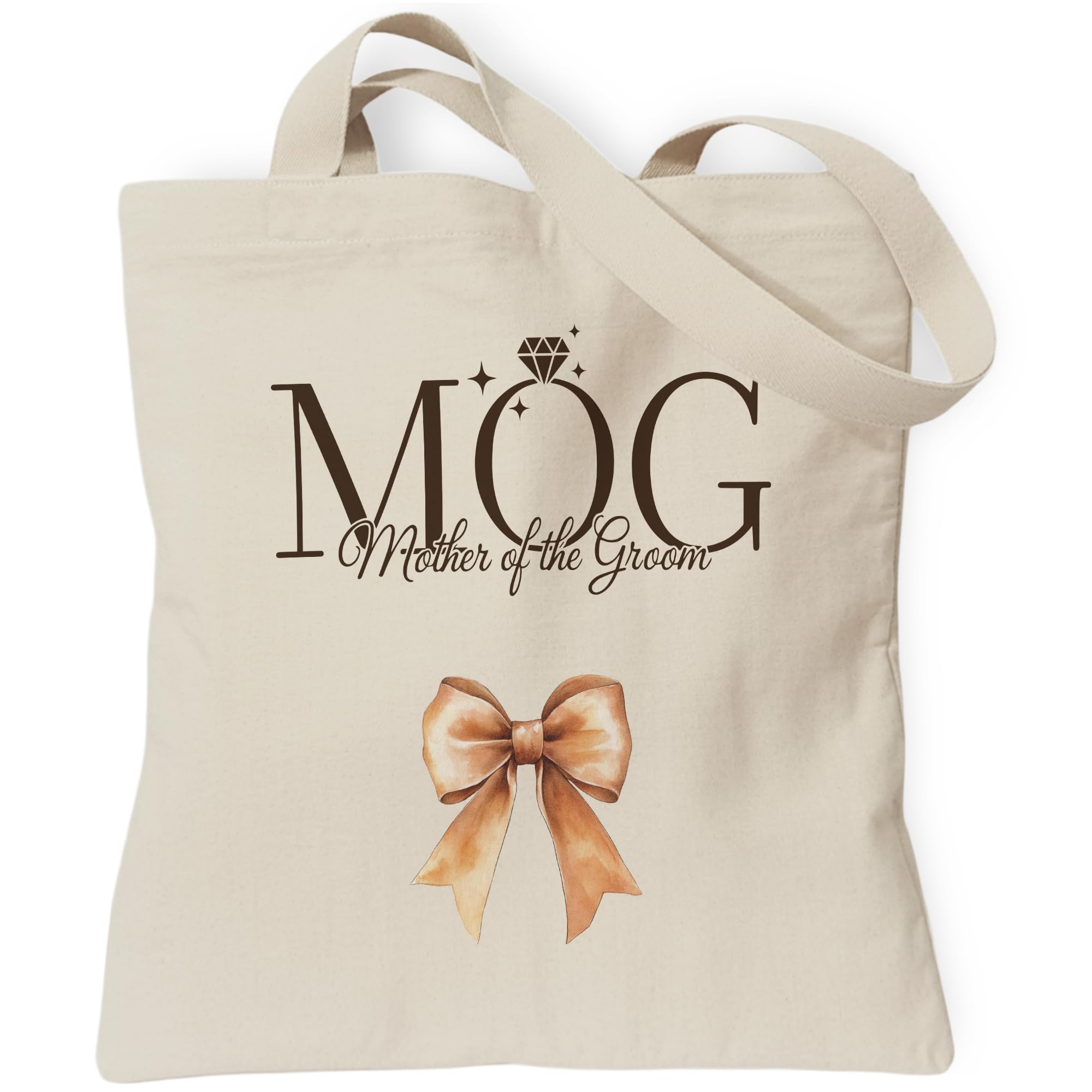 Photo 1 of Mother of the Groom Tote Bag, Wedding Gifts Canvas Bags with Inner Pocket