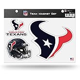 Rico Industries NFL Football Houston Texans 3 Piece Team Magnet Set 8.5" x 11" - Home D&eacute;cor - Regrigerator, Office, Kitchen