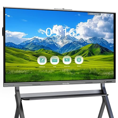 Shiarffe 4K Smart Board 65 inch Smartboard Interactive Whiteboard with ...