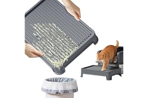 Bsadne Cat Ramp for Litter Box Elevated,Cat Litter Ramp for Cat Litter Boxes,Washable and Filter-equipped Cat Litter Ramp,Mea