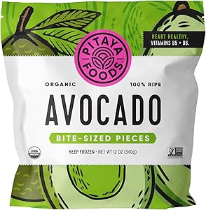 Pitaya Foods - Frozen Organic Avocado Bite-Sized Pieces, Pre-Packaged Frozen Fruit, No Added Sugar or Preservatives, Good Sou