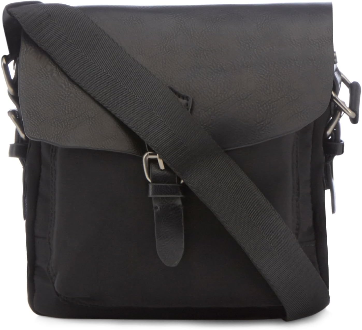 Rjr.John Rocha Mens Black Military Cross Body Bag