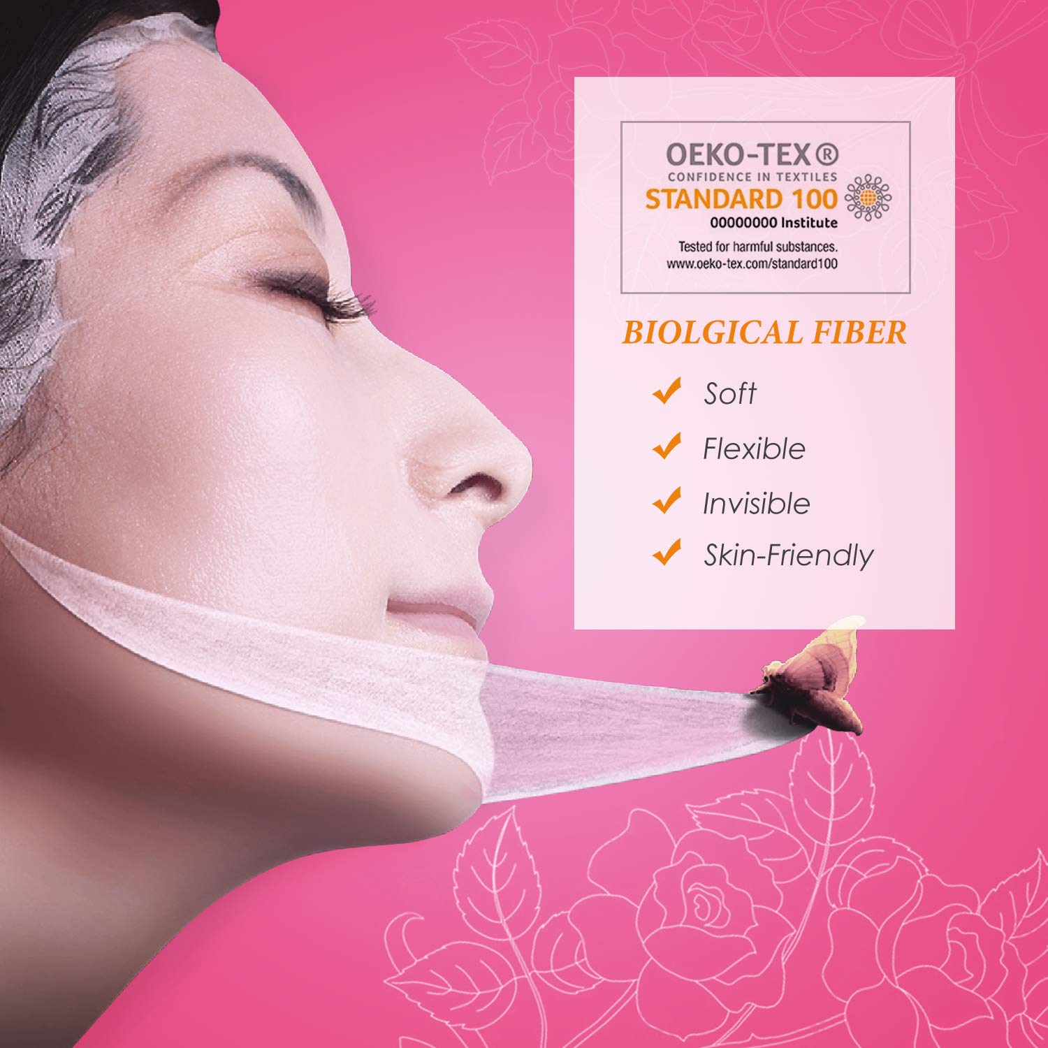 SYMBOM Rose Water Face Mask Sheet, Instant Hydrating and Brightening, Deep Moisturizing Anti-Aging Facial Mask with Hyaluronic Acid, Pure Natural Bulgarian Rose Water, Vitamin C