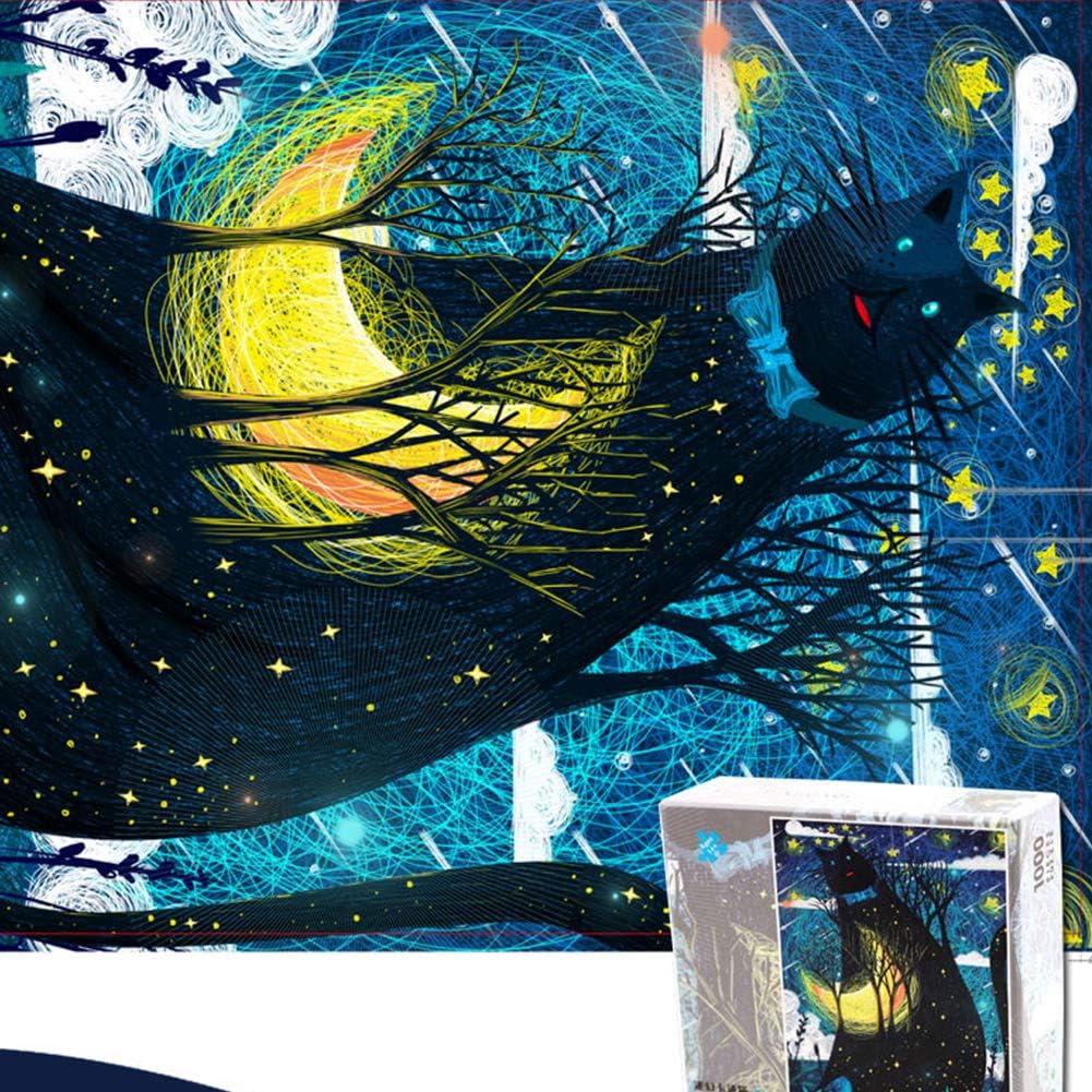 1000 Pieces Jigsaw Puzzles for Adults Cat Micro-Sized Puzzles Painting Jigsaw Puzzles