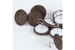 MIOULE Upholstery Tacks Headliner Pins， Fabric Covered Twist Pins for Sofa，Furniture Covers，Armchair Caddies, Armrest Covers,Bed Skirts, Slipcovers, Headliners (Set of 24, Brown)