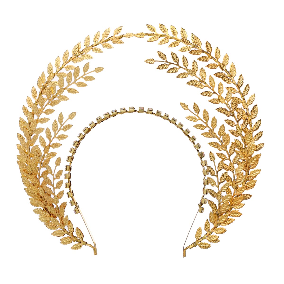 COSDREAMER women Golden Flower Sheep Horn HairBand Gothic Headwear Costume Steampunk Cosplay (A) — image 1