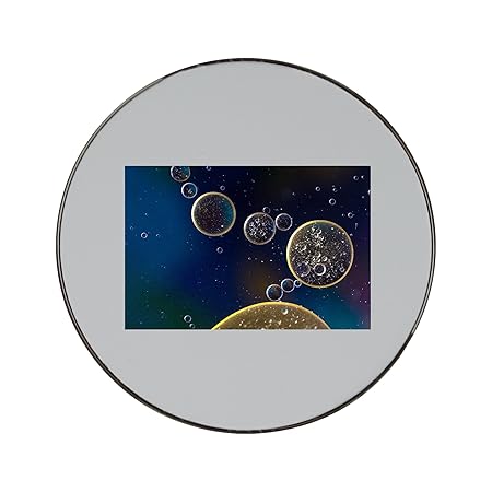 Petróleo en el agua, ojo, líquido, abstracto metal redondo imán ...