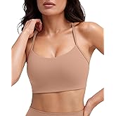 PAVOI ACTIVE Yoga Racerback Bras for Women - Buttery Soft Low Support Scoop Neck Y-Back Thin Strap Sports Bra - FlexFlow