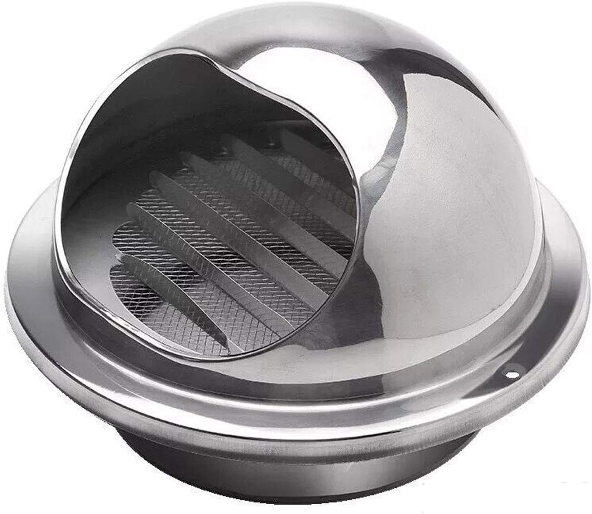 PartsExtra 8inch 304 Stainless Steel Air Vent Sphere Ventilation Grille Ducting External Extractor Hood Wall Mount Exhaust Covers Vents Outlet