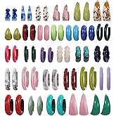 OATHYAN 30pairs Gold Hoop Earrings Set for Women, Boho Resin Assorted Jewelry for Gift,Chunky Dangling Earring