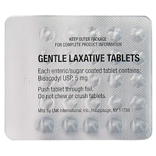 GeriCare Bisacodyl 5mg Laxative Tablets - Generic For Dulcolax | 100 Count Overnight Constipation Relief