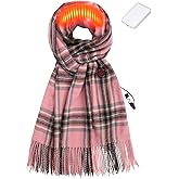 Heated Scarf for Women and Men With Portable Rechargeable Battery, Electric Neck Scarf for Cold Weather Winter