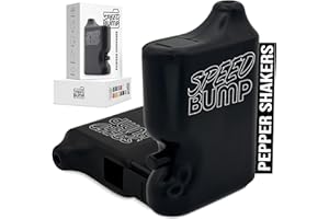 SPEED BUMP Portable Pepper Shaker (Black) - Versatile Seasoning Set, Multi Functional Salt Dispenser Spice Shakers for Easy Use - Convenient & Discrete Plastic Salt and Pepper Dispenser for Fine Spices