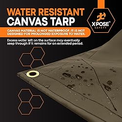 Xpose Safety Canvas Tarp - 10oz Olive Drab Canvas