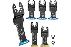 GVIIPK Oscillating Saw Blades Kit, Japanese Tooth & Titanium & BiM Multitool Blade, Quick Release Tool Blades for Wood Plastics Metal Mild Steel, Fit Dewalt Makita Bosch Fein Ryobi Rockwell Milwaukee