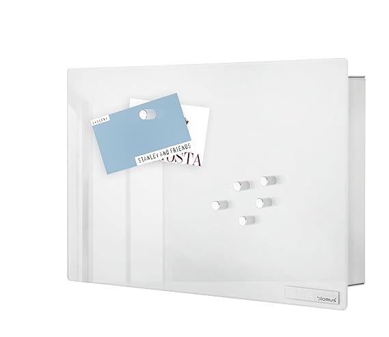 Blomus 65363 Schlüsselkasten / Glasmagnettafel Velio, weiß