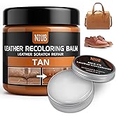 NIUB Leather Recoloring Balm Leather Color Restorer Scratch Repair Leather Paint for Furniture Couches Car Seats Shoes Bags Leather Dye and Scratched Leather with Leather Conditioner - TAN