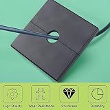 UFURMATE Plastic Square Cable Hole Covers 16mm Self-Adhesive 2Pcs Black view 3