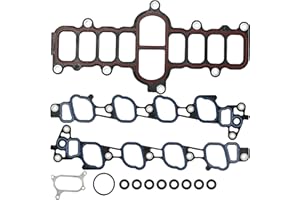 Wollvon Lower and Upper Intake Manifold Gasket Set MS 96281-1 MS19370 Compatible with Ford E-150 4.6L 04-14, E-150 4.6L 04-14, F-150 4.6L 04-08, Mobility Ventures MV-1 4.6L 14-15