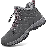 Moodeng Women's Winter Snow Boots Outdoor Hiking Boots Warm Waterproof Ankle Booties for Walking and Anti-Slip