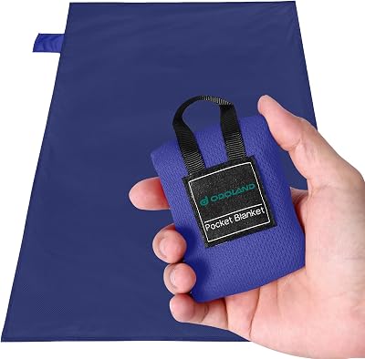 Odoland Picnic Blanket 70 x 110 cm Pocket Waterproof Ground Sheet