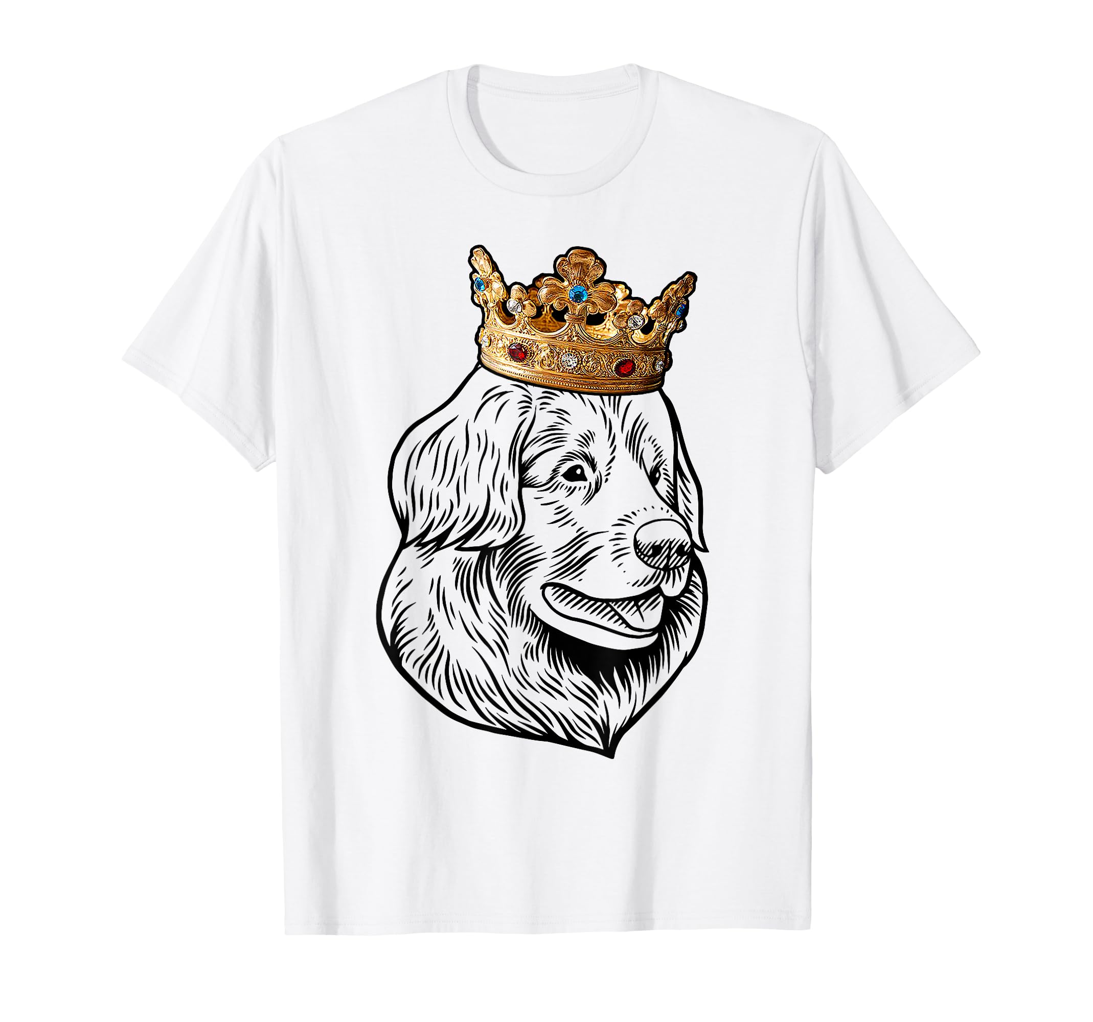 Leonberger Dog Wearing Crown T-Shirt