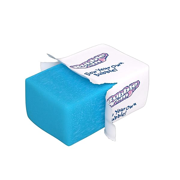 BUBBLE YUM COTTON CANDY FLAVORED CHEWY, BUBBLE GUM PACK, 2.82 OZ