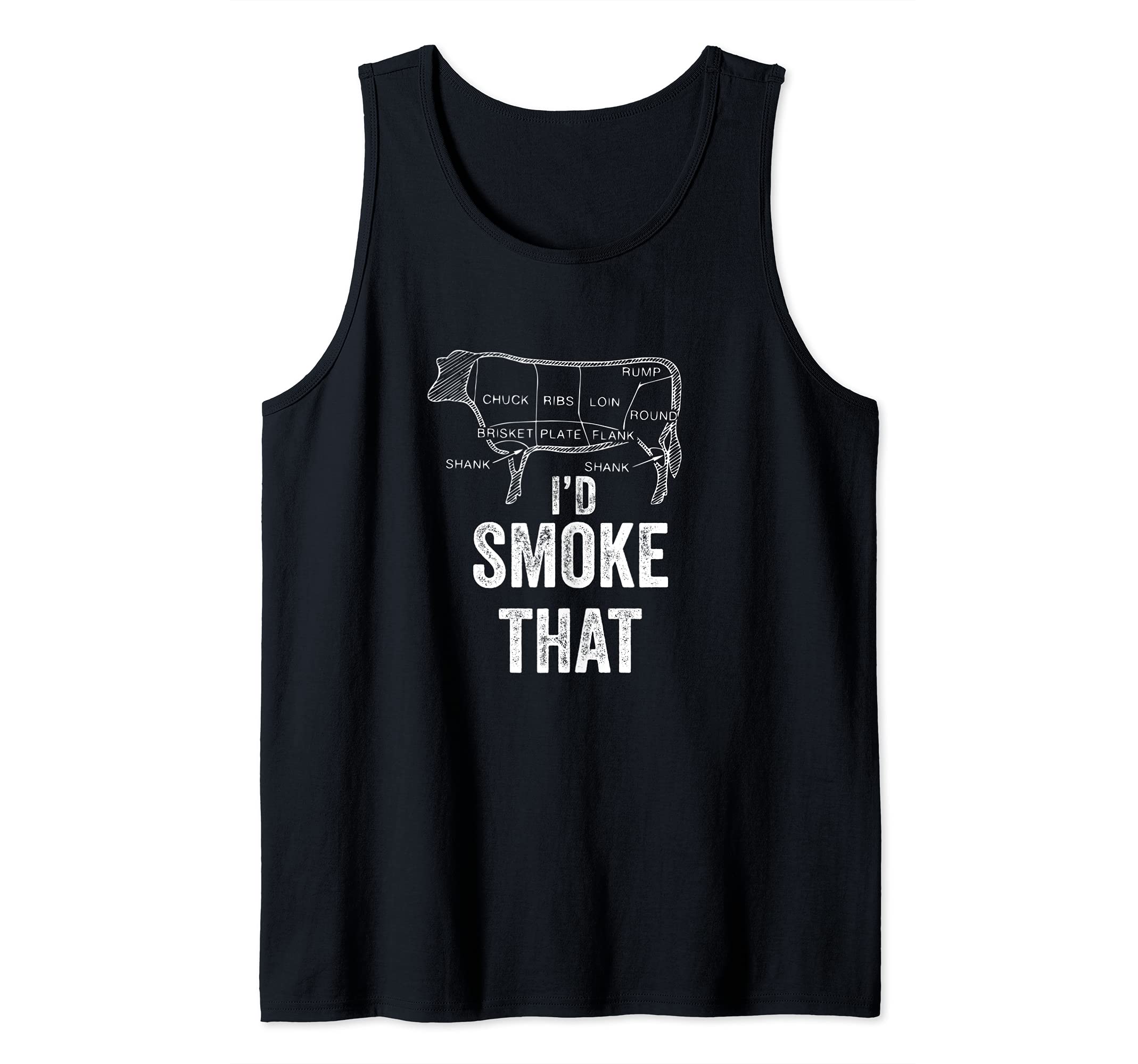 I'd Smoke That BBQ Grill Barbecue Cooking Outdoor Grilling Tank Top