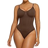SHAPELLX Womens Shapewear Tummy Control Thong Slimming Body Shaper Seamless Compression Top Waist Boning Corset Bodysuit