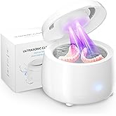 Ultrasonic Cleaner for Dentures, Retainer, Mouth Guard, Aligner, Toothbrush Head, 42kHz UV Ultrasonic Jewelry Cleaner, 180ML