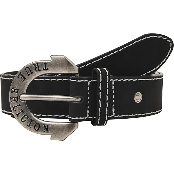 True Religion Womens Jeans Leather Belt White Chain Hardware True Religion Womens Jeans Leather Belt White Chain Hardware