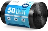 EcoBag 50 Pack Refuse Sacks 30µm 100L Recyclable Leak Resistant Durable