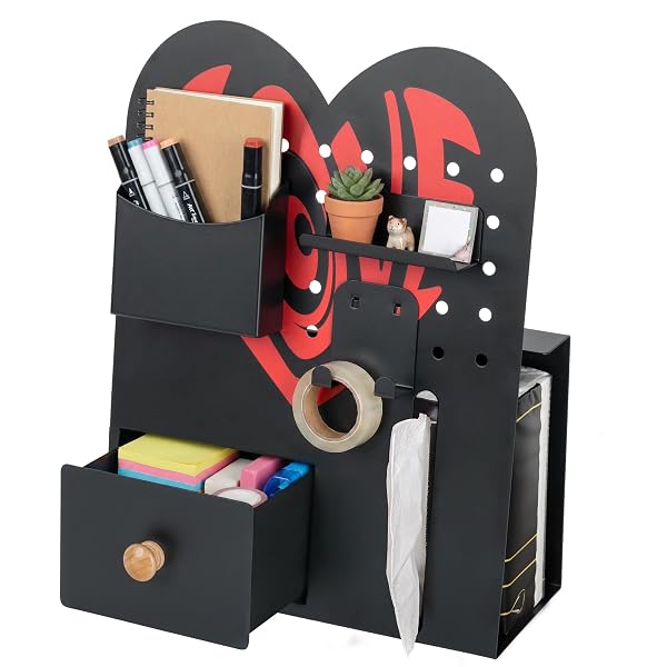 MAGNETIC PEGBOARD ORGANIZER FOR OFFICE DESK, MAKEUP VANITY,...